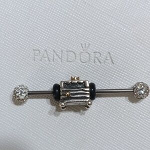 Pandora Vintage 2006 Silver 14k Princess And The Pea Two Tone Charm